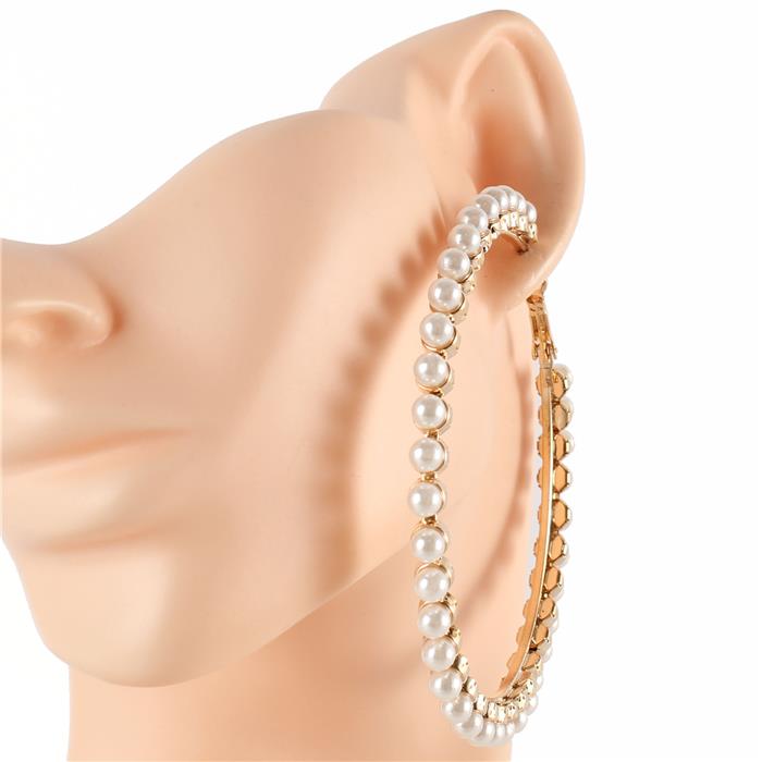 70mm Pearl Hoop Earring