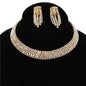 Rhinestones Choker Necklace Set