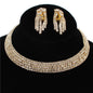 Rhinestones Choker Necklace Set