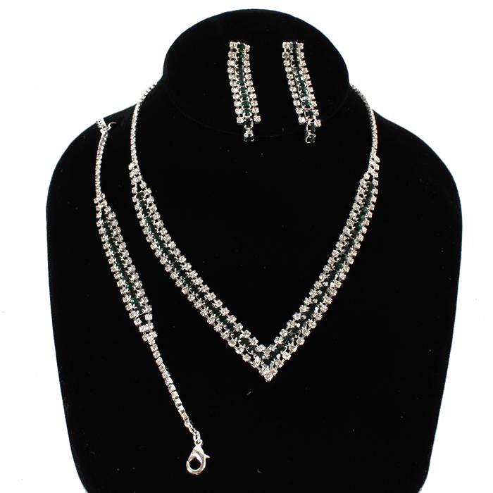 Rhinestones 3 Pcs Necklace Set