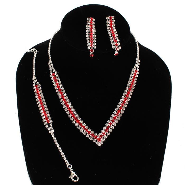 Rhinestones 3 Pcs Necklace Set