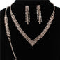 3 PC Rhinestones Necklace Set