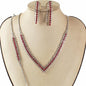 3 PC Rhinestones Necklace Set