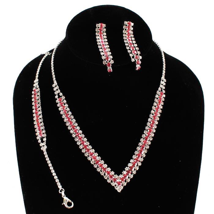 Rhinestones 3 Pcs Necklace Set