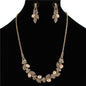 Rhinestones Pearls Necklace Set