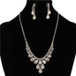 Rhinestones Teardrop Necklace Set