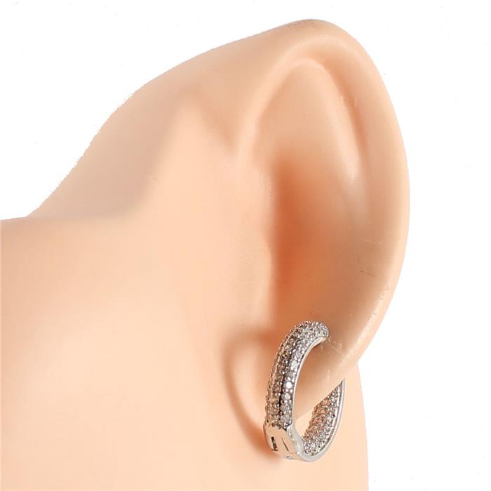 CZ Huggie Hoop Earring