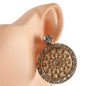 Metal Stones Clip-On Earring