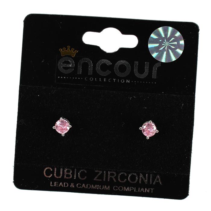 4 MM Cubic Zirconia Round Stud Earring