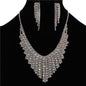 Rhinestones Fringeds Necklace Set