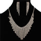 Rhinestones Fringeds Necklace Set