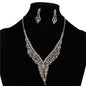 Rhinestones Swirl Necklace Set