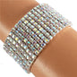 Rhinestone 9 Line Stretch Bracelet