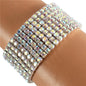 Rhinestone 8 Line Stretch Bracelet