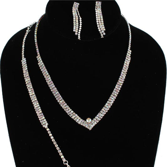 Rhinestones 3Pcs Necklace Set