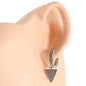 CZ Triangle Huggie Hoop Earring