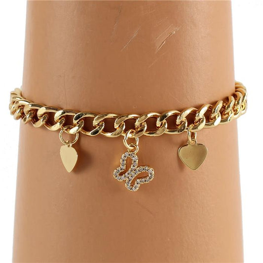 Stainless Steel Charms Butterfly Bracelet