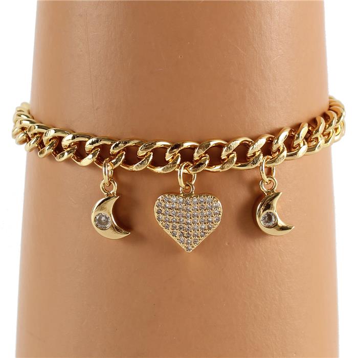 Stainless Steel Charms Lock Bracelet