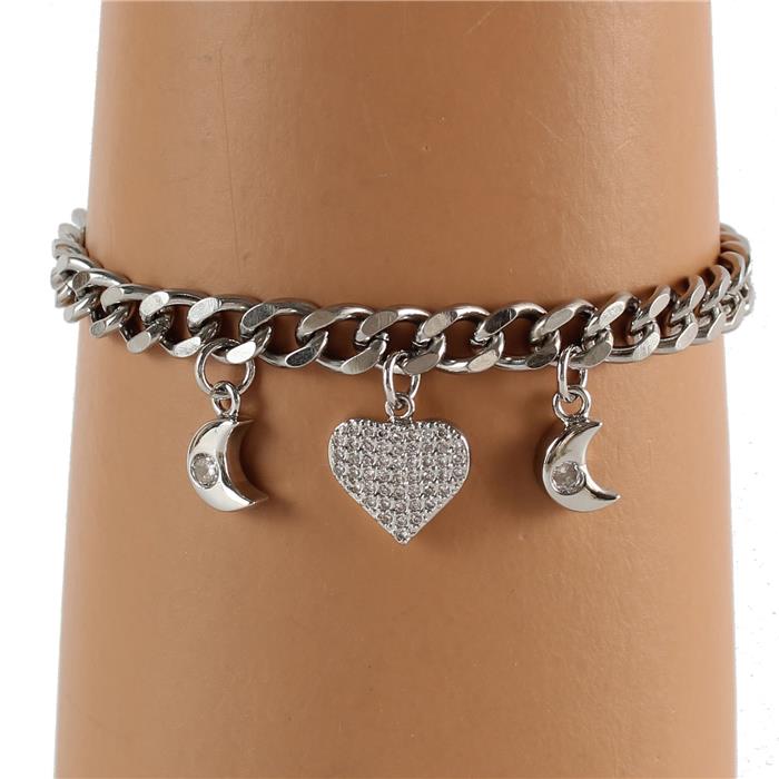 Stainless Steel Charms Lock Bracelet