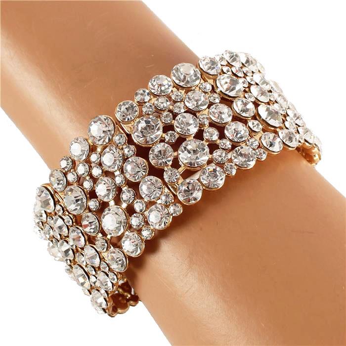 Crystal Round Casting Bracelet