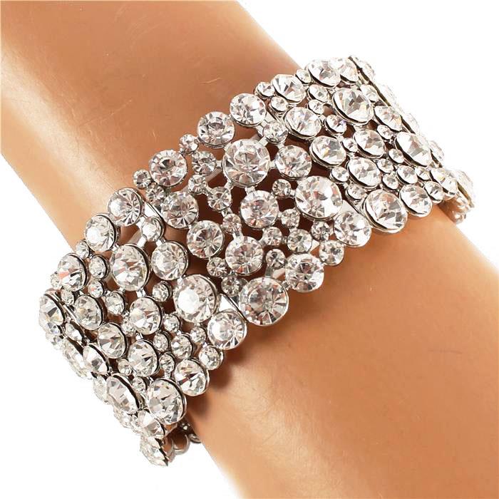 Crystal Round Casting Bracelet