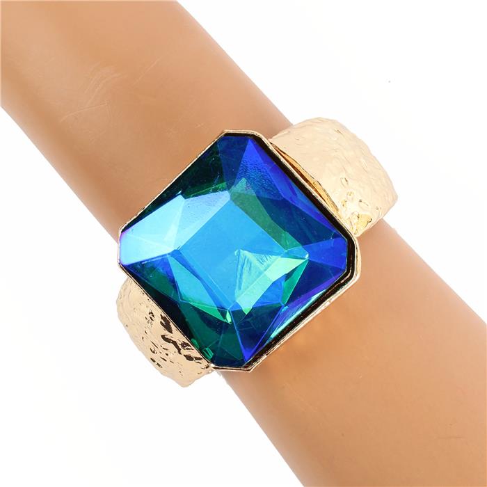 Meatl Crystal Cuff Bangle