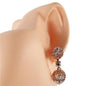 CZ Dangling Oval Earring