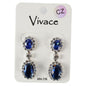 CZ Dangling Oval Earring