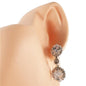 CZ Dangling Oval Earring