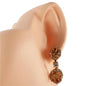 CZ Dangling Oval Earring