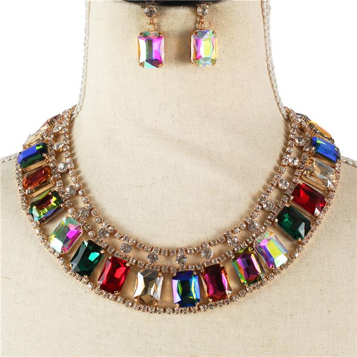 Crystal Evening Necklace Set