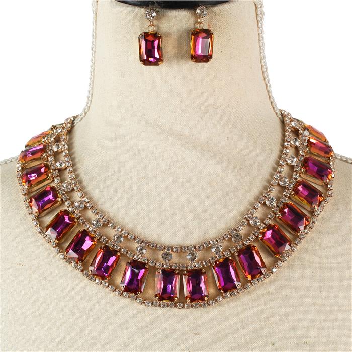 Crystal Evening Necklace Set