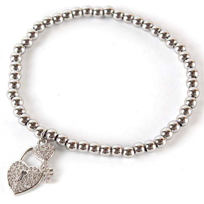 Stainless Steel Charm Bracelet