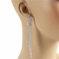 Rhinestones Long Twisted Earring