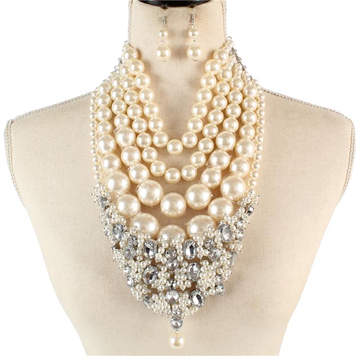 Pearl Fashion Necklace Set