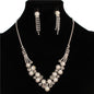 Rhinestones Pearl Necklace Set