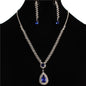 Rhinestones Teardrop Necklace Set