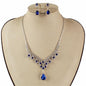 Rhinestones Teardrop Necklace Set