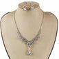 Rhinestones Teardrop Necklace Set