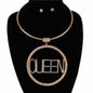 Choker Drop Queen Necklace Set