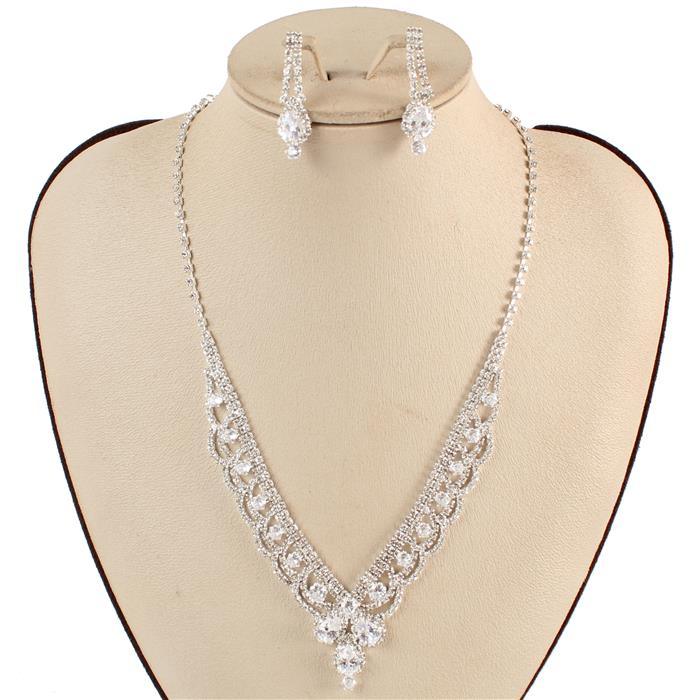 Rhinestone Necklace Set