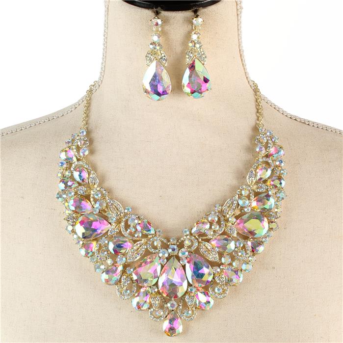 Crystal Evening Necklace Set