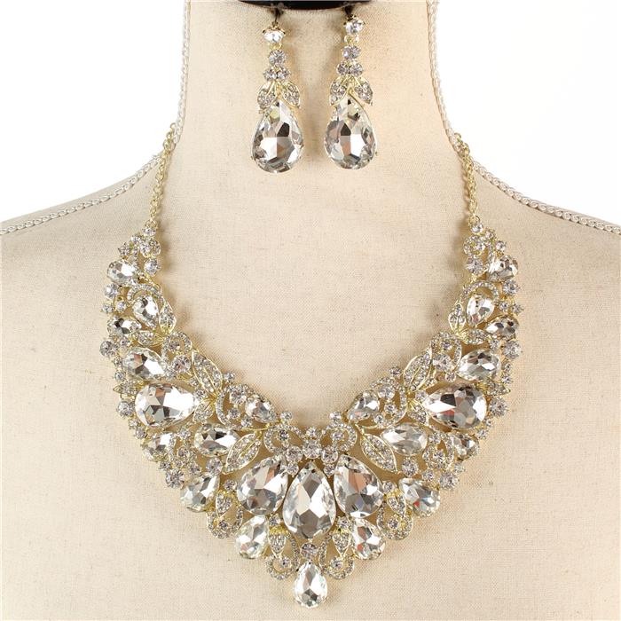 Crystal Evening Necklace Set