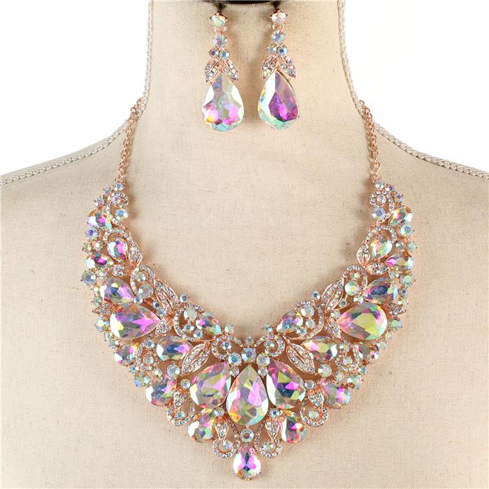 Crystal Evening Necklace Set