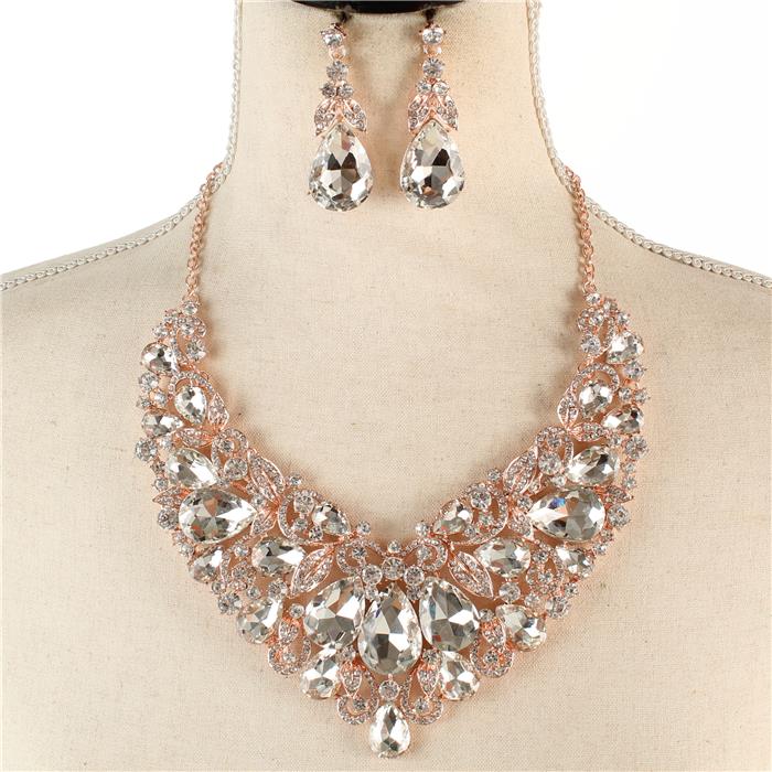 Crystal Evening Necklace Set