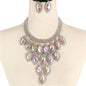 Fashion Rhinestone Crystal Necklace Set