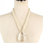 Pearl With Chunky Crystal Necklace Set