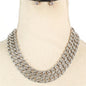 Metal Link Chain Necklace Set