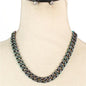 Metal Rhinestone Link Chain Necklace Set