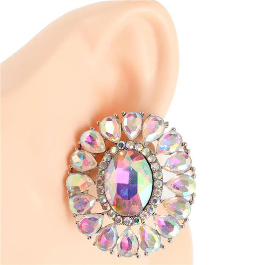 Crystal Clip On Earring